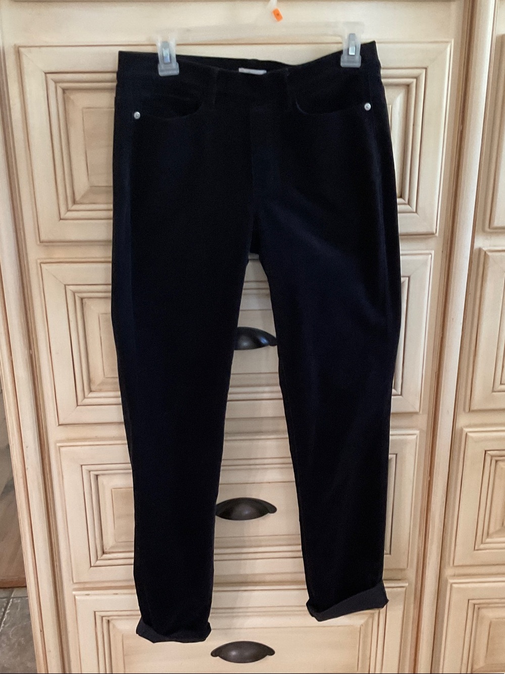 J. Jill Black Straight Leg Corduroy Black Pants 4